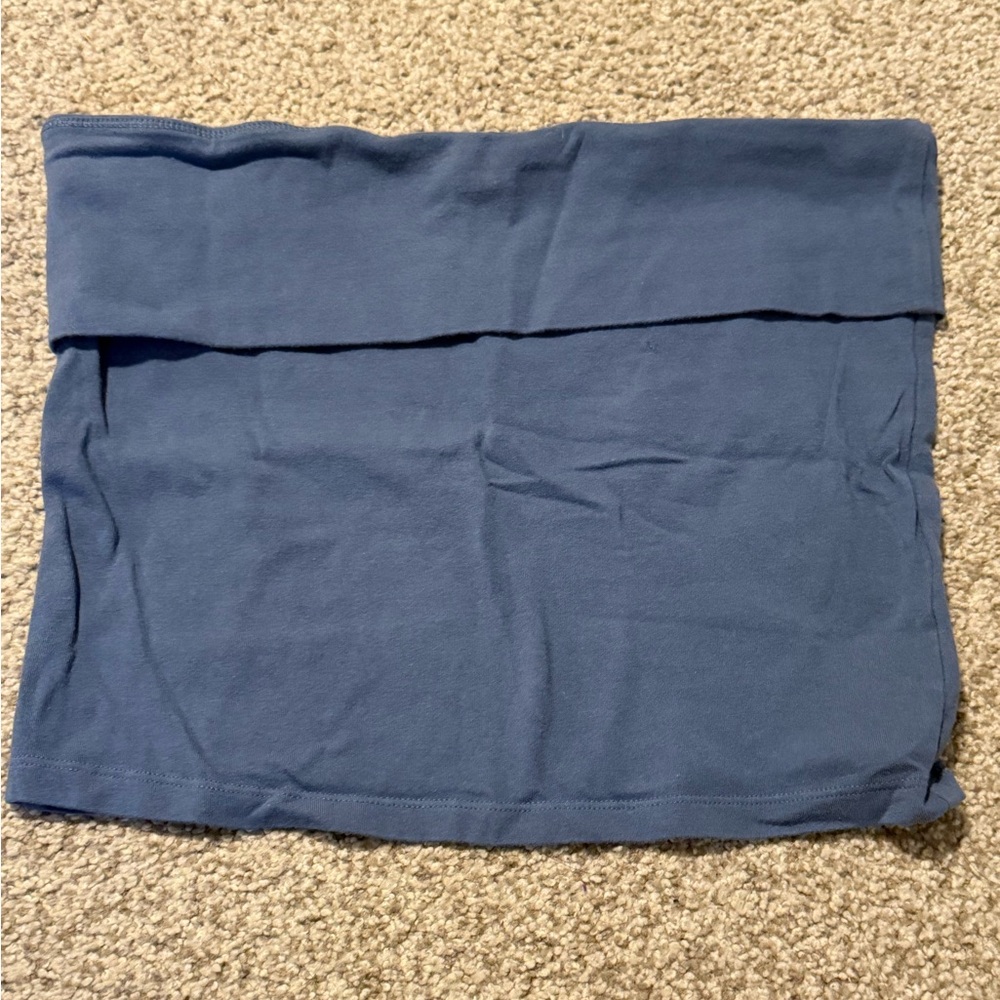American Eagle Blue Fold-over Tube Top